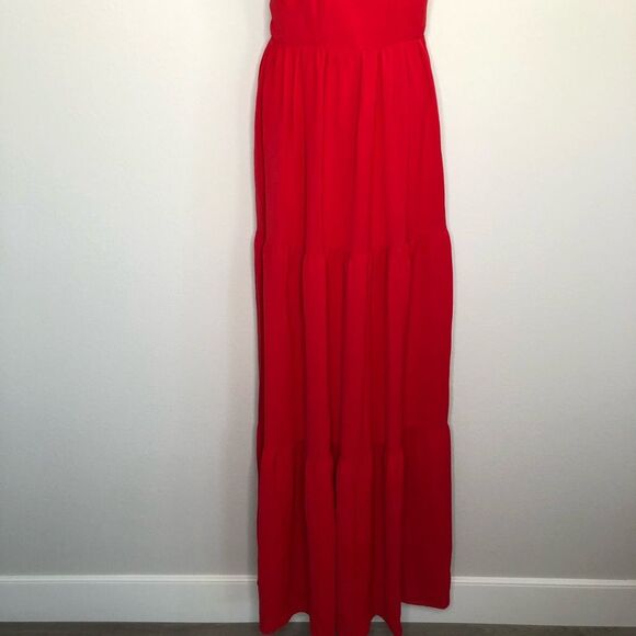 NWT DRESS THE POPULATION Asa Halter Neck Maxi Sun Dress XS - Picture 7 of 11